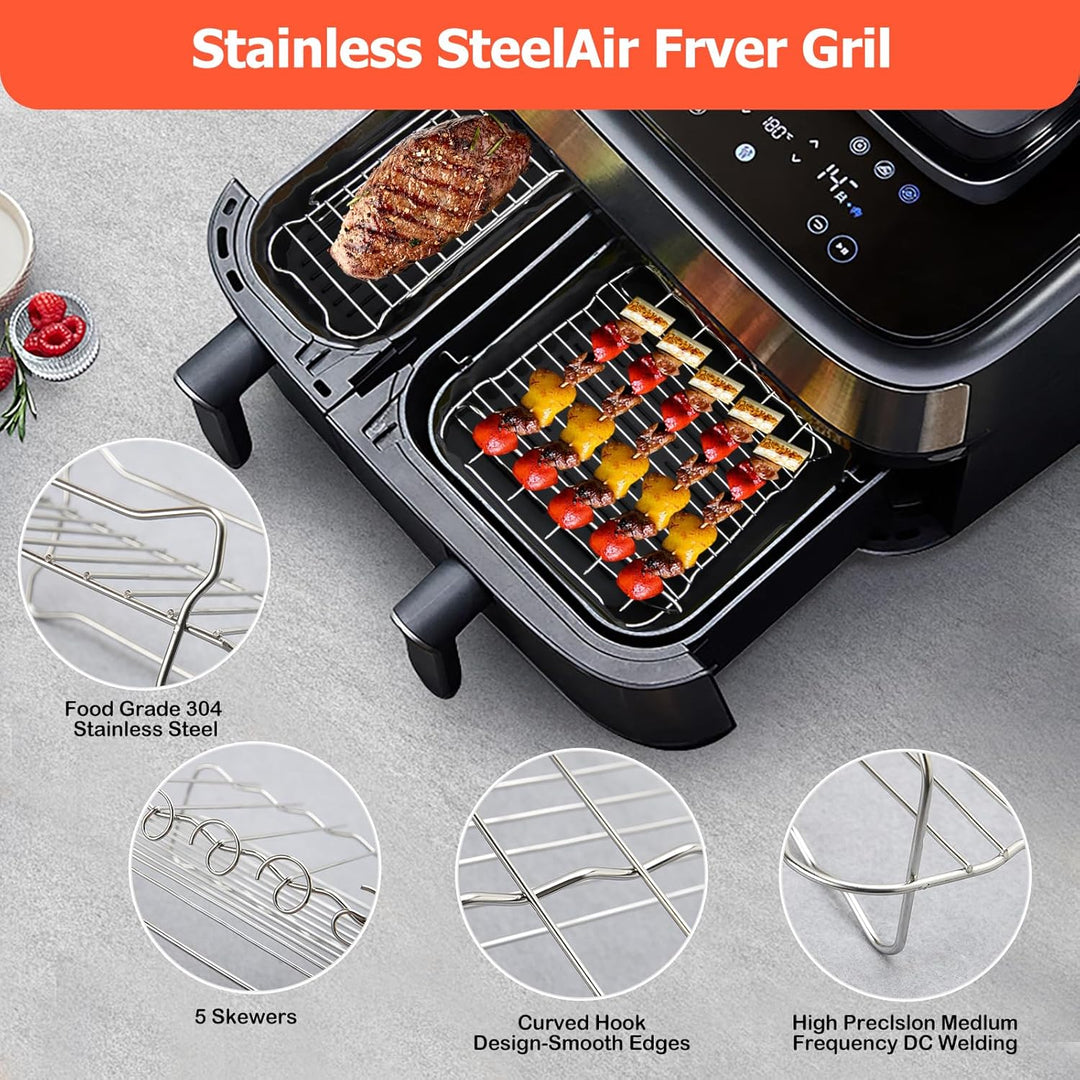 Heissluftfritteuse Zubehör für Philips Dual Basket Airfryer 3000-Serie, 9L Heissluftfritteuse, 22 St