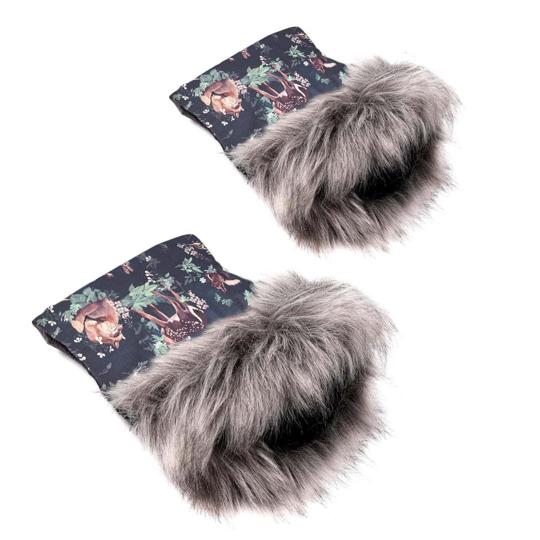 BabyFusssack Minky WinterFusssack und Handmuff SET für Kinderwagen Masse 85 cm für Buggy Mit Fell Ka