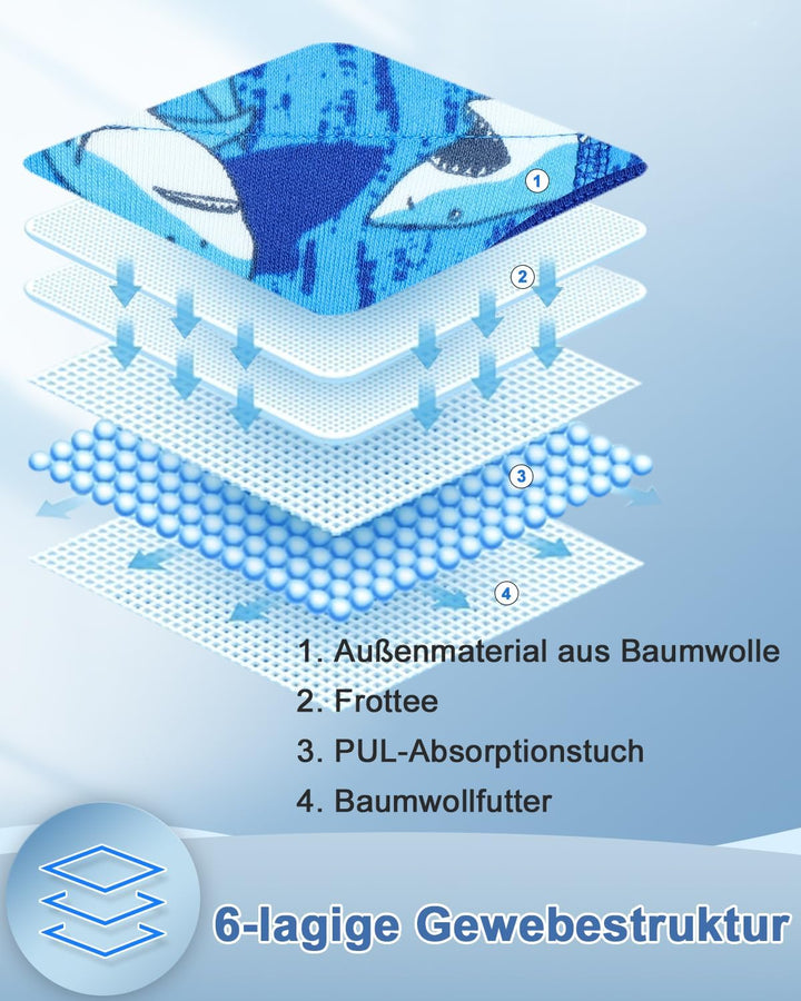 FLYISH DIRECT Baby Trainerhosen Töpfchentraining, 8er Pack Töpfchen Trainingshose für Mädchen Jungen