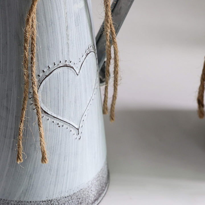 Fovasen Metall Shabby Chic Vase im französischen Stil hohe dekorative Vase mit einzigartigem Design
