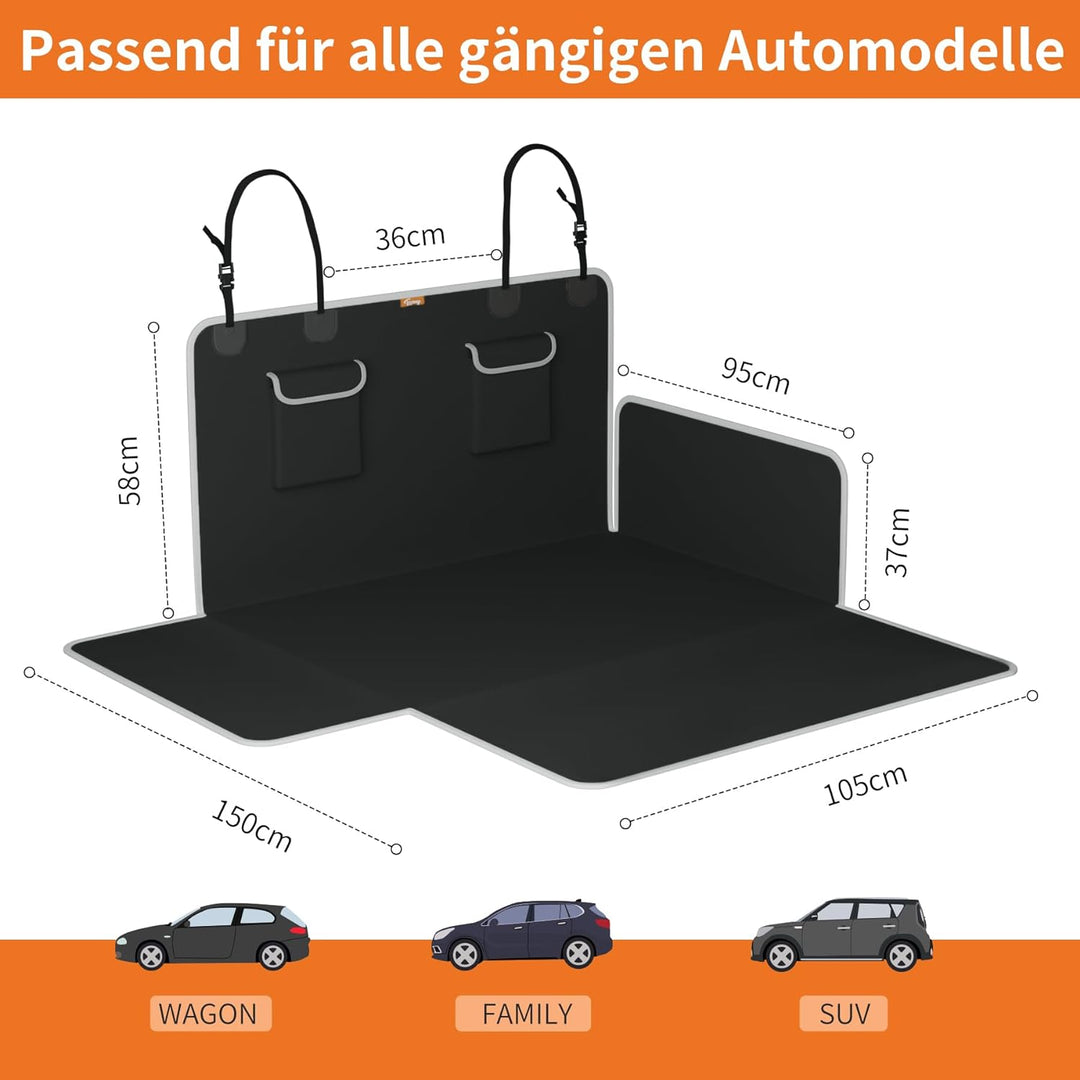 Toozey Kofferraumschutz Hund mit Seitenschutz - Universal Auto Kofferraum Hundedecke - Wasserdicht,