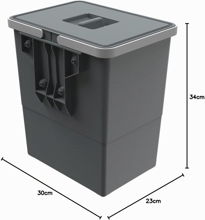 Elletipi Easy 2.0 PBD SP SG34 Mülleimer aus recyceltem Kunststoff, für jeden Raum, Fassungsvermögen