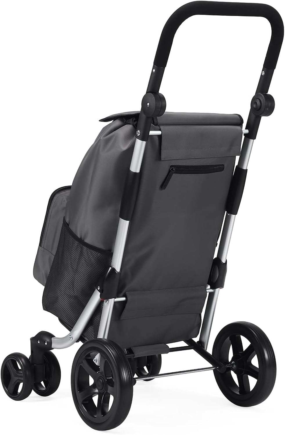 Packaway Einkaufstrolley mit 4 Rädern – Deluxe Einkaufswagen mit Kühlfach &amp; verstellbarem Griff – 60