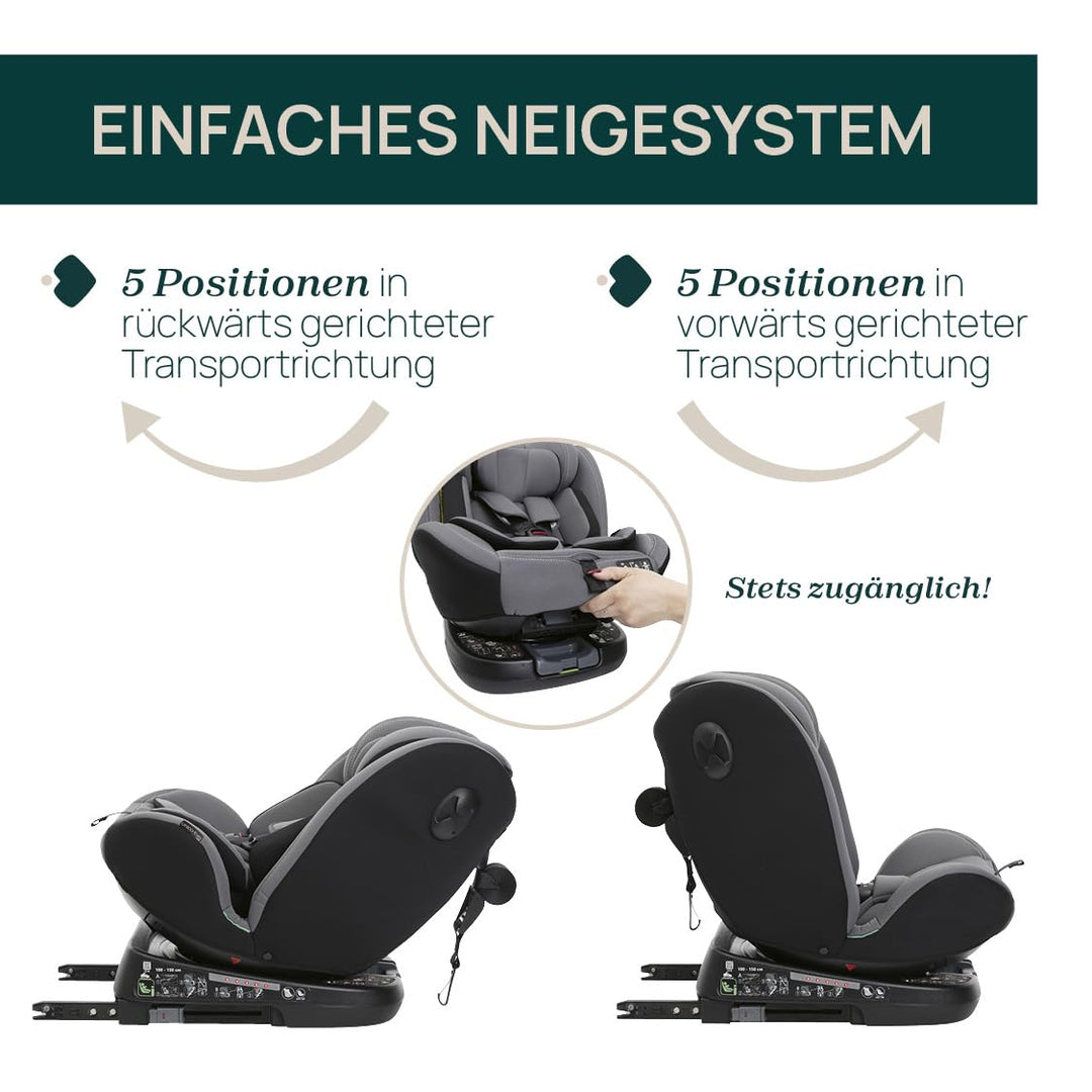 Chicco Unico Evo I-Size, Autositz 0-36 Kg, homologiert ECE R129/03, Isofix 360° drehbar und neigbar,