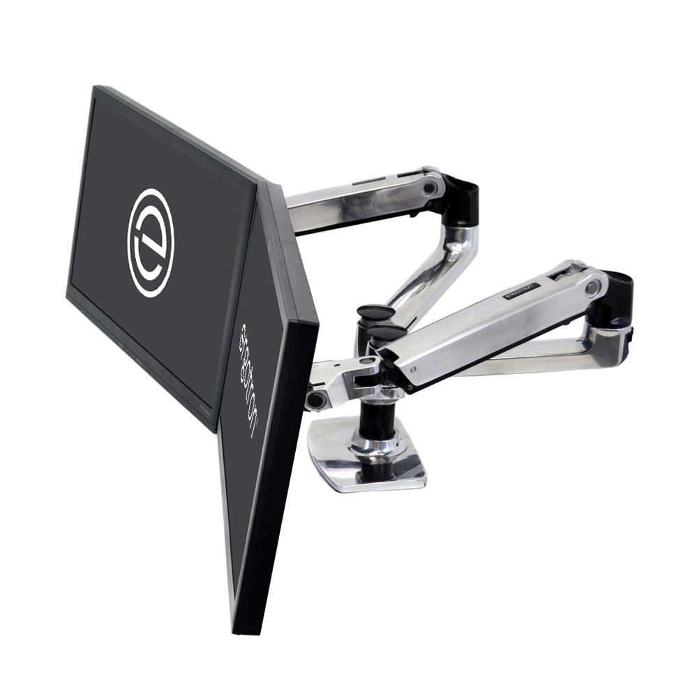 Ergotron 45-245-026 LX 2fach Monitor-Tischhalterung 38,1cm (15) - 68,6cm (27) Höhenverstellbar, N Po