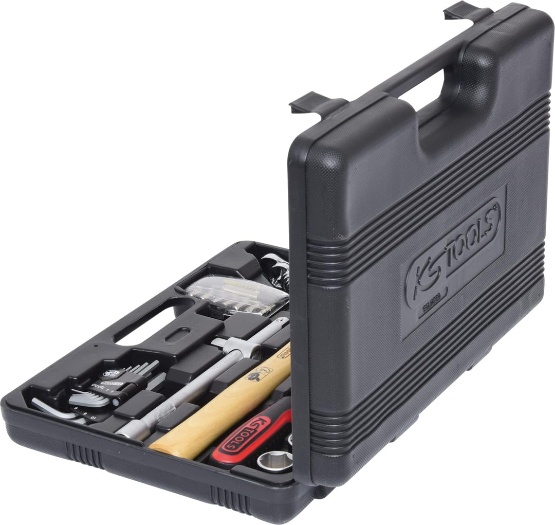 KS Tools 911.0650 1/2 Zoll Werkzeug-Satz | inklusive Umschaltknarre, 45-Zahn | matt satiniert | 50-t