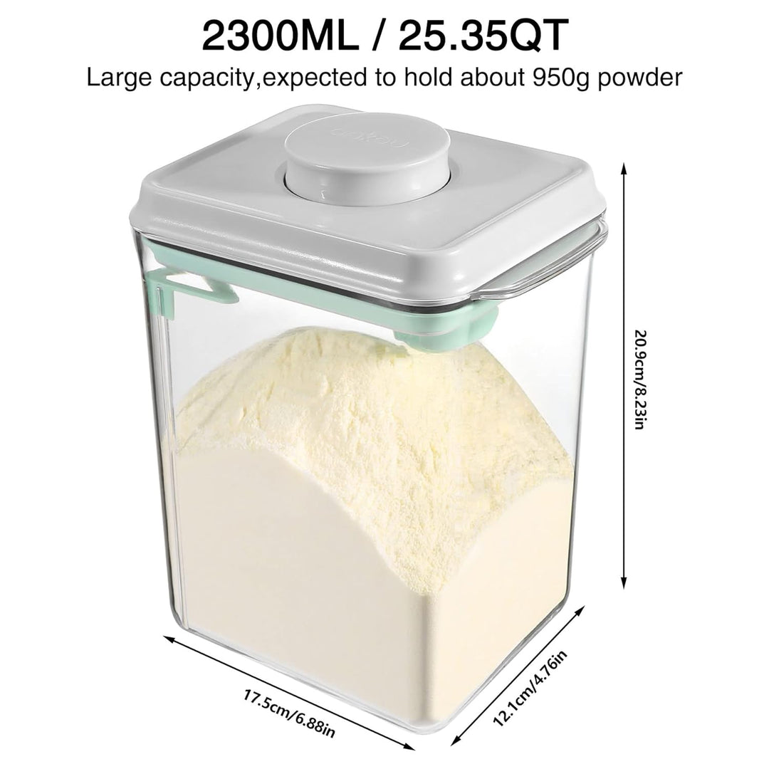 Milchpulver-Vorratsbehälter, Vione 2300ml Versiegelter Milchpulverspender mit Verschlussdeckel, Einh