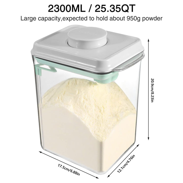 Milchpulver-Vorratsbehälter, Vione 2300ml Versiegelter Milchpulverspender mit Verschlussdeckel, Einh