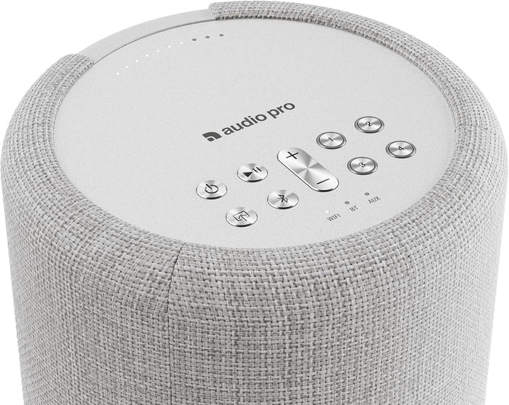 Audio Pro A10 MkII W, WiFi & Bluetooth 5.0 Multiroom-Lautsprecher, 52 W digitale Klasse D, 300 Hz Cr