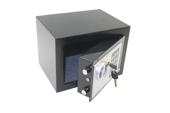 Safe Elektronischer Tresor, Feuerfest und Wandmontage, 170 x 230 x 170 mm, Alarmfunktion, Schwarz, I