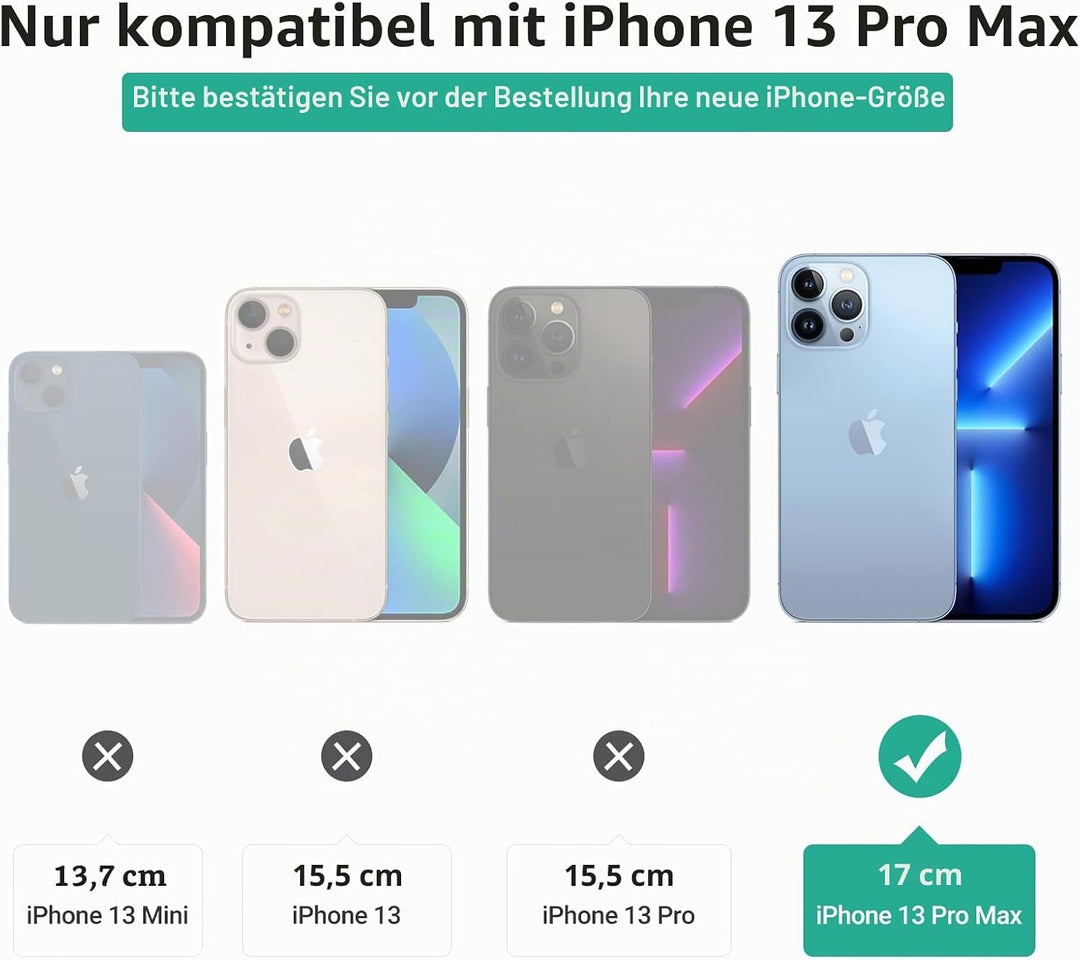 GOODVISH Handykette kompatibel mit Apple iPhone 13 Pro Max-6,7" Display | Necklace Hülle mit Band Ha