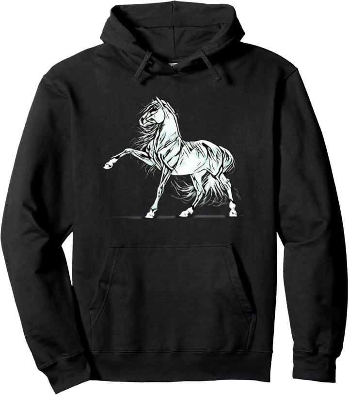 Hengst Mähne Motiv Pferd Tiermotiv reiten Reitsport Pferde Pullover Hoodie