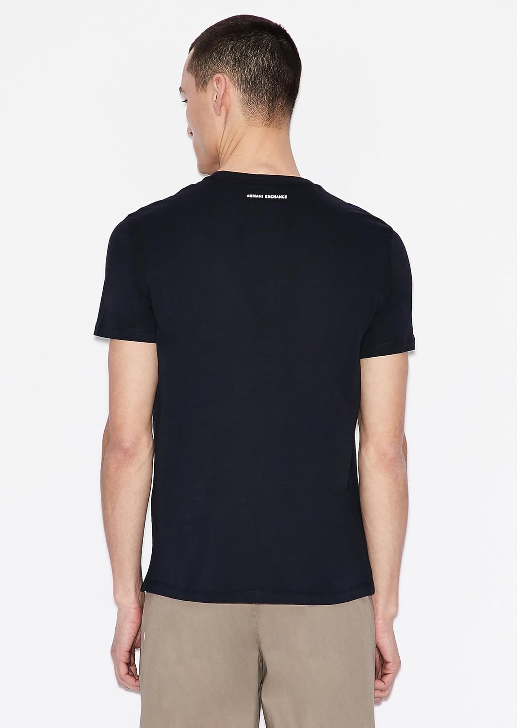Armani Exchange Herren Crew Quited Logo Tee T-Shirt XS Blau, XS Blau