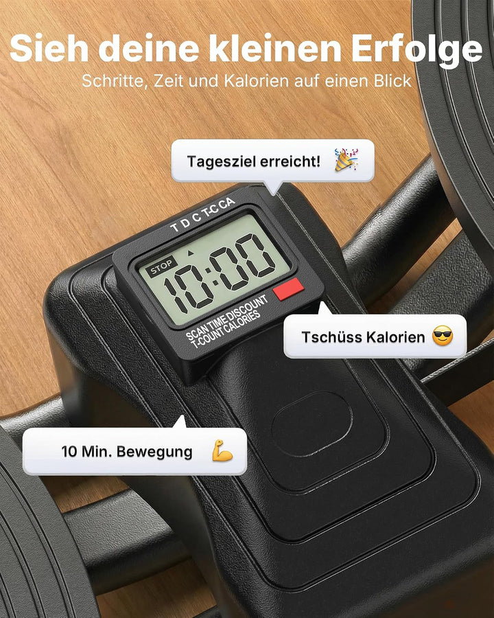 MERACH Stepper für Zuhause mit Power Rope,U-förmiger Rock Stepper,MAX 150KG | Side-to-Side, LCD Disp