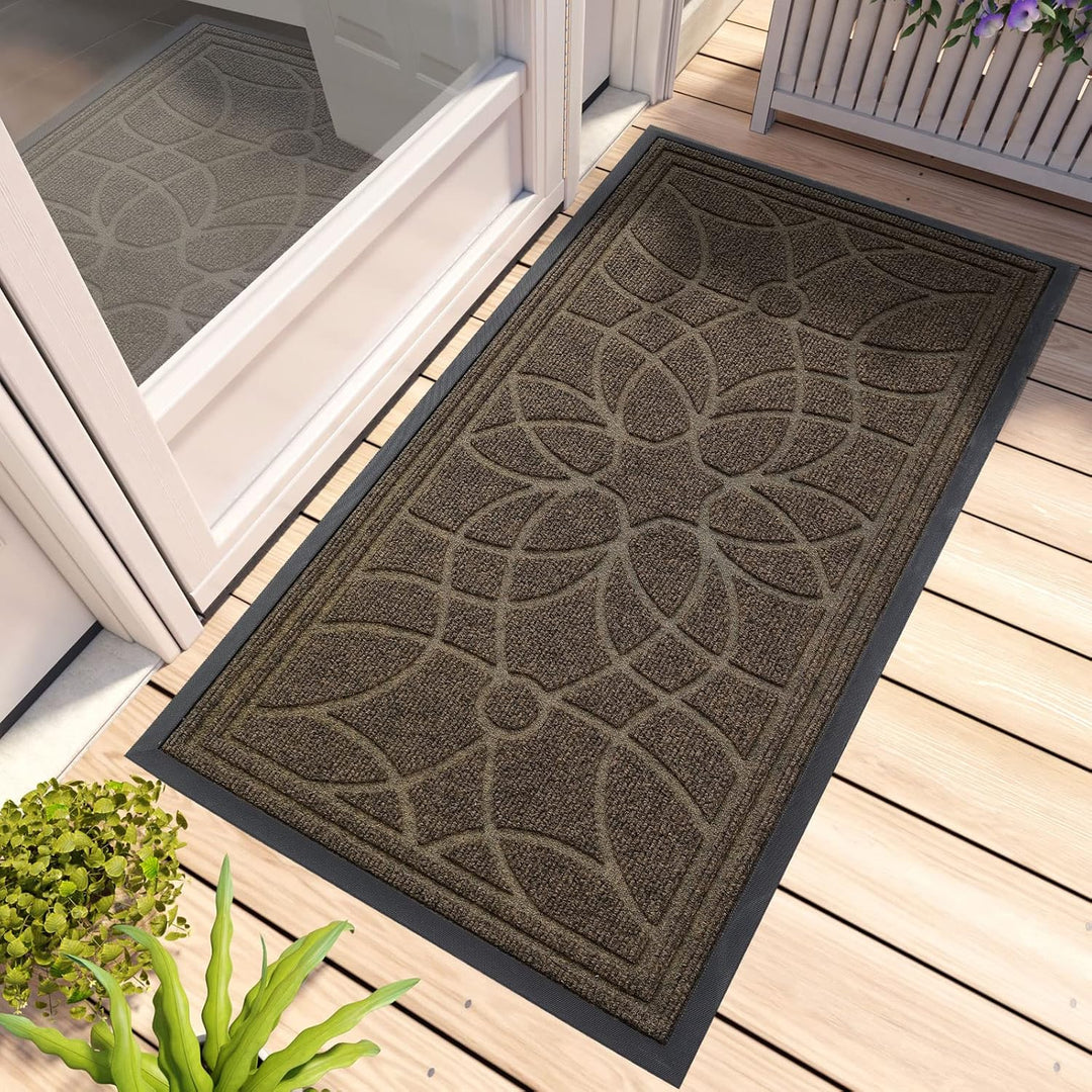 DEXI Fussmatte Aussen rutschfest 60×120 cm,Schmutzfangmatte Outdoor Waschbar,wetterfest Fussmatte au