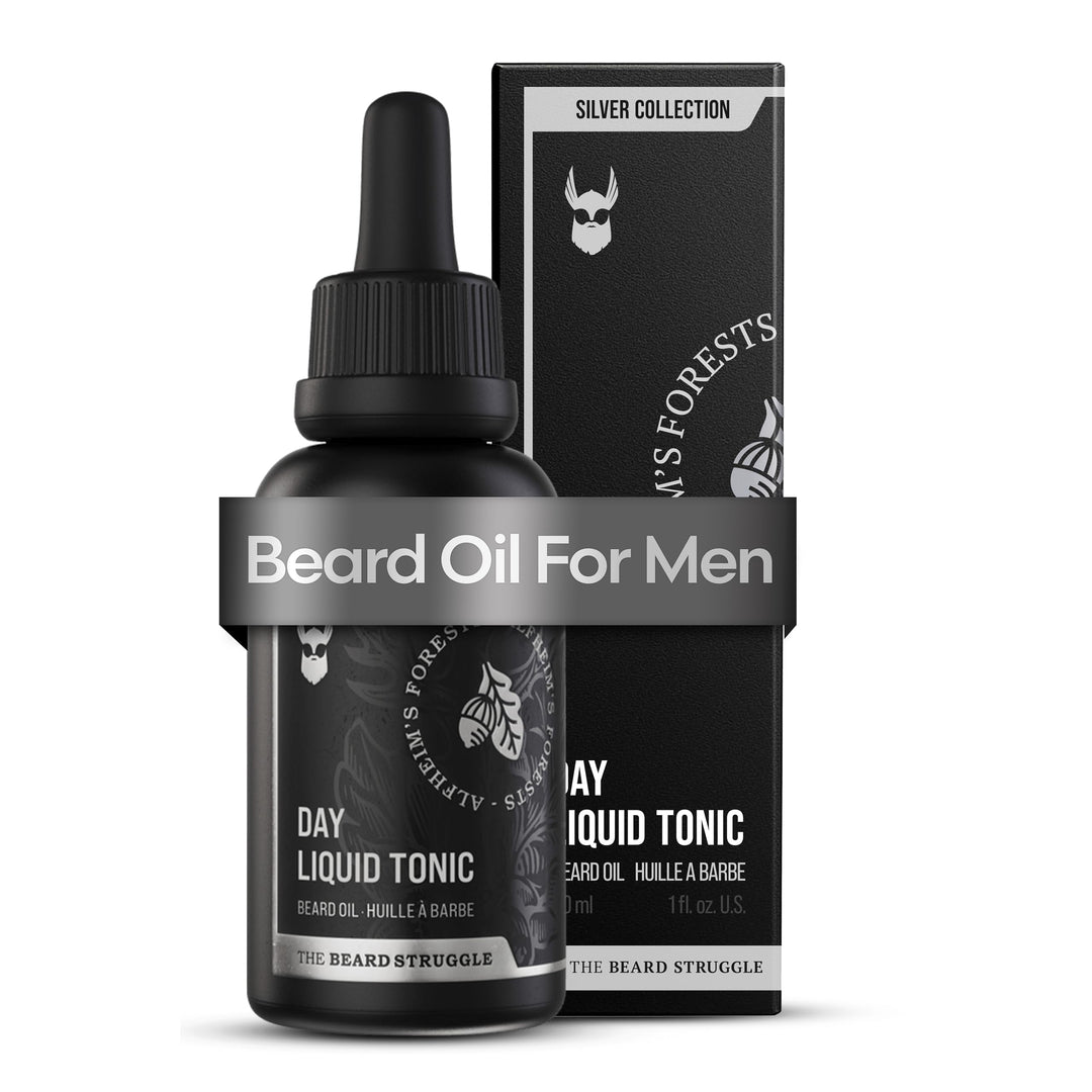 The Beard Struggle Day Liquid Tonic Bartöl für Männer – Silver Collection (Alfheim's Forests) – Bart