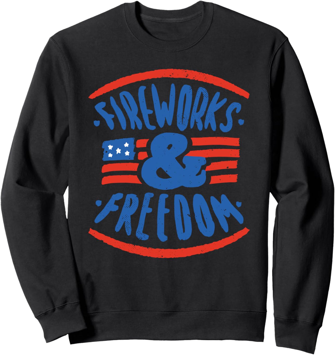 FEUERWERK & FREIHEIT Meme zum 4. Juli Sweatshirt