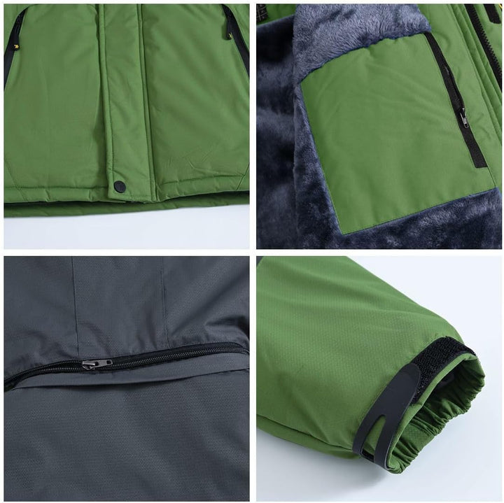 YSENTO Herren Skijacke Winterjacke Softshelljack Wasserdicht Warm Gefüttert Outdoor Funktionsjacke m