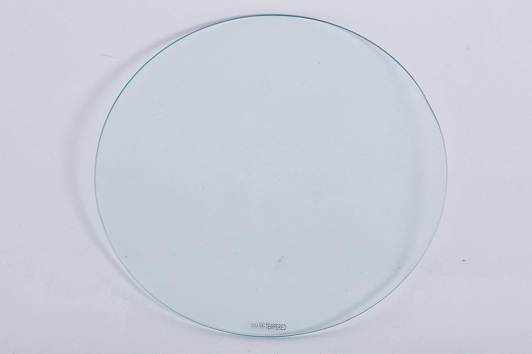 Euro Tische Glasplatte für Kaminofen und Tischplatte in Ø50cm Schutzplatte mit 6mm ESG Sicherheitsgl