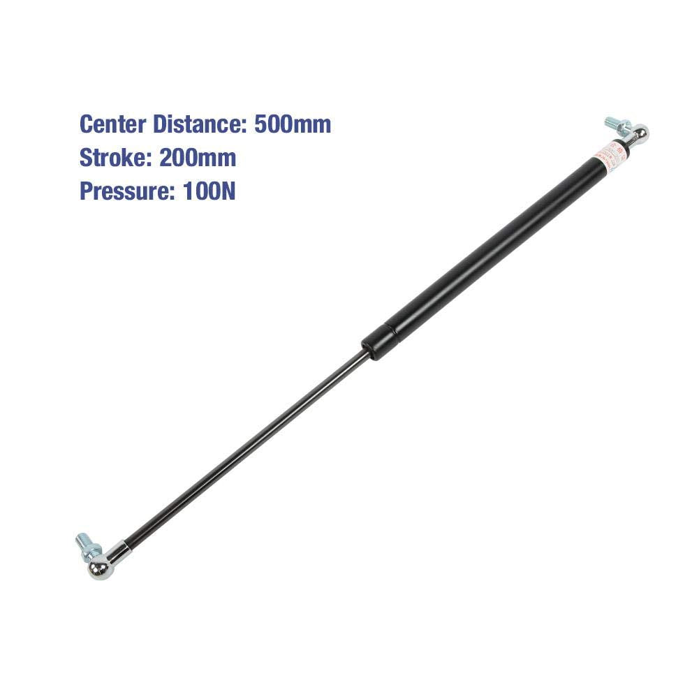 Hydraulische Gasfeder, 500 mm Achsabstand 200 mm Hub 100 N Druckgasdruckfeder für Gerätedeckel, Snac