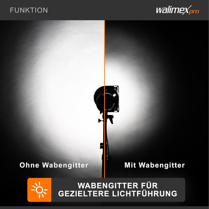 Walimex Pro Abschirmklappen/Waben/Farbfilterset
