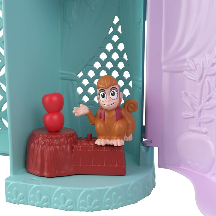 Mattel Disney Prinzessin Jasmins Stapelschloss Puppenhaus-Spielset mit kleiner Puppe, 2 Freunden und