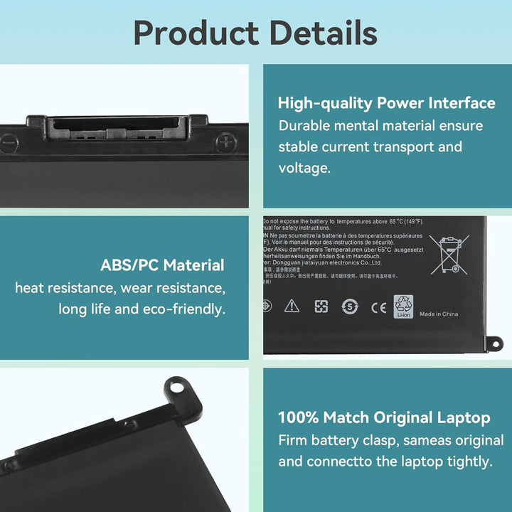 WDX0R WDXOR Laptop Akku für Dell Latitude 3180 3480 3580 3189 3379 Inspiron 15 5565 5567 5568 5578 5
