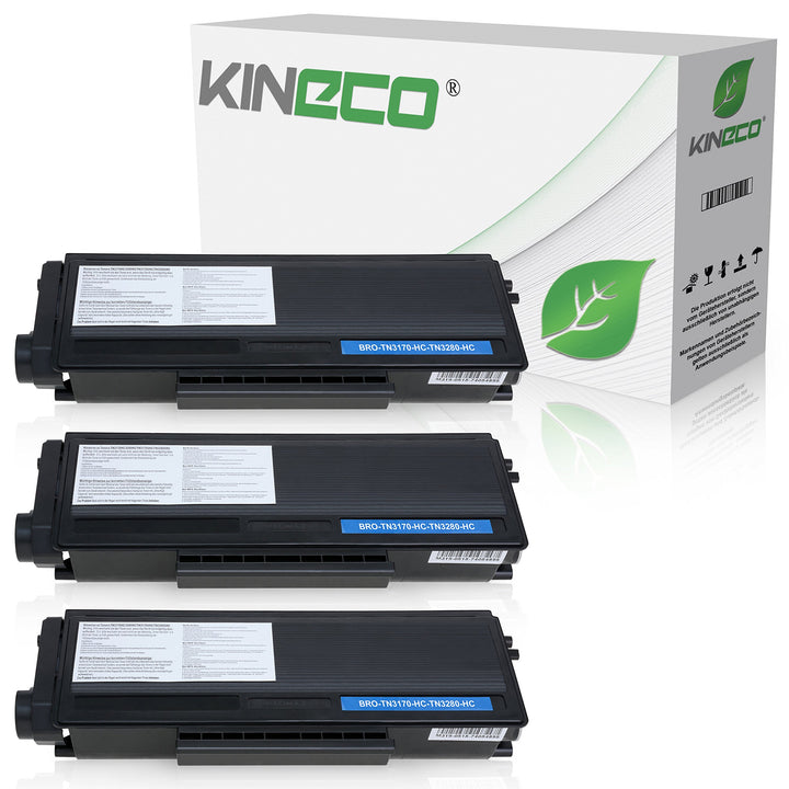 Kineco 3 Toner kompatibel für Brother TN-3280, TN3280 für Brother HL5340D, HL-5350DN, HL5370WD, HL53