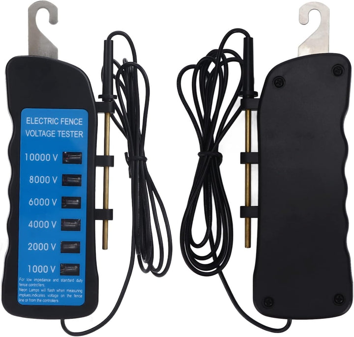 Ejoyous Weidezaun Zaunprüfer, 1000-10000V 6 Stufen Elektrozaun Tester, Tragbarer Spannungsprüfer Str