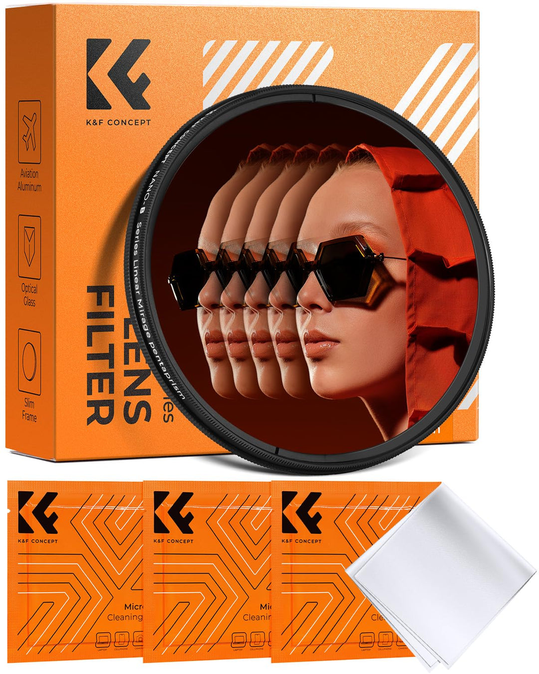 K&F CONCEPT 67mm Linear Mirage Pentaprism Filter Optisches Glas Prisma Spezialeffekt Kamera Objektiv