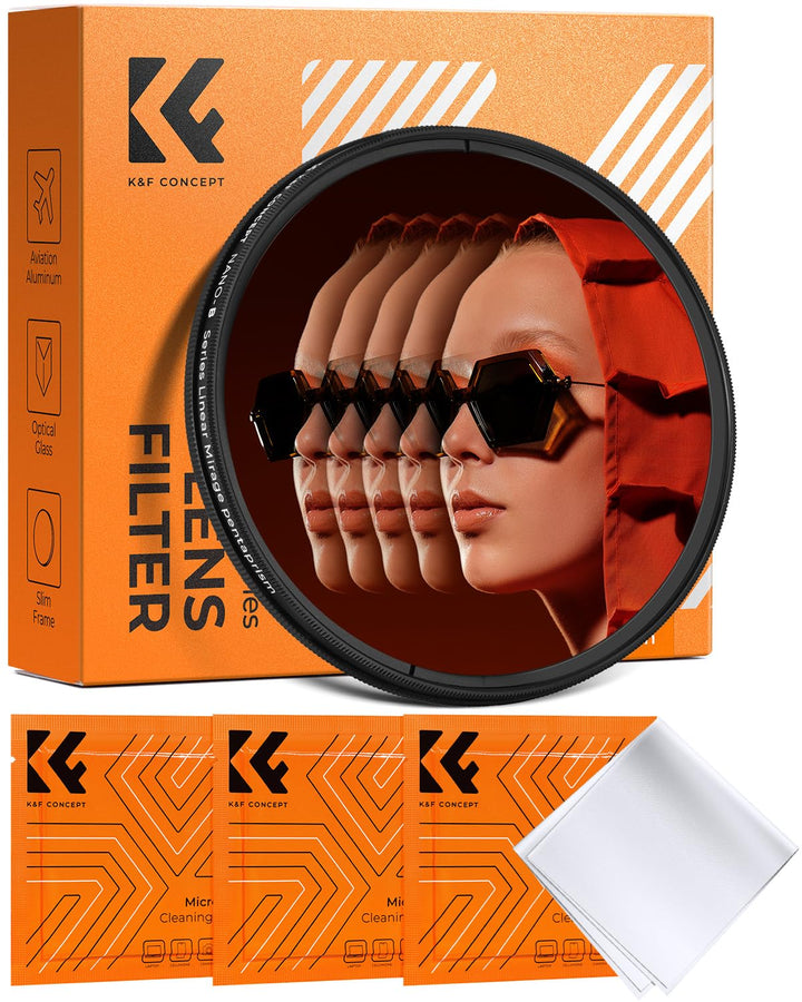 K&F CONCEPT 58mm Linear Mirage Pentaprism Filter Optisches Glas Prisma Spezialeffekt Kamera Objektiv