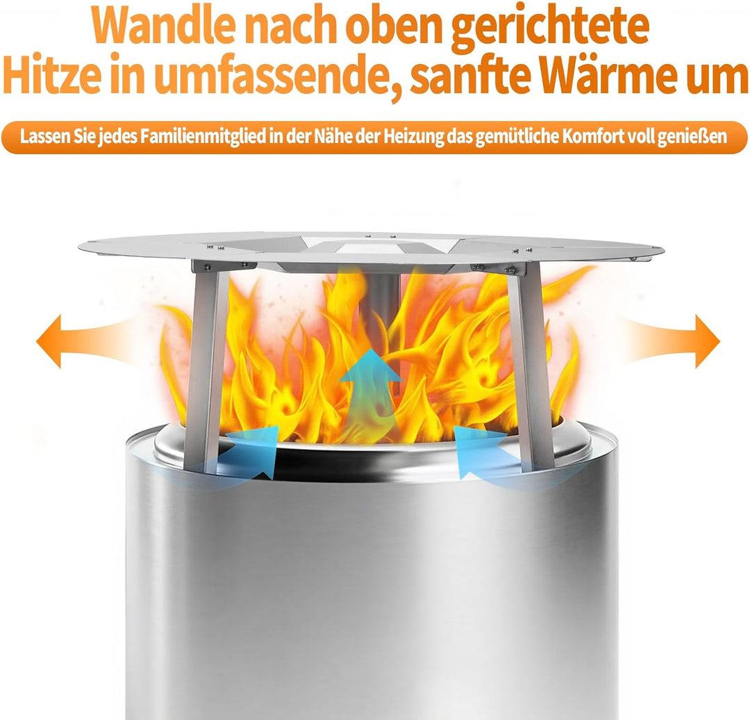 Solo Stove Bonfire Wärmeverteiler für Feuerschale – Mit 3 Abnehmbaren Füssen, Edelstahl Zubehör für