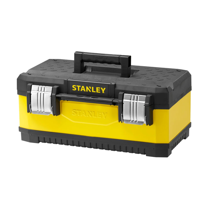 Stanley Werkzeugbox / Werkzeugkoffer (50x30x22cm, aus Metall-Kunststoff mit robuster Konstruktion, K