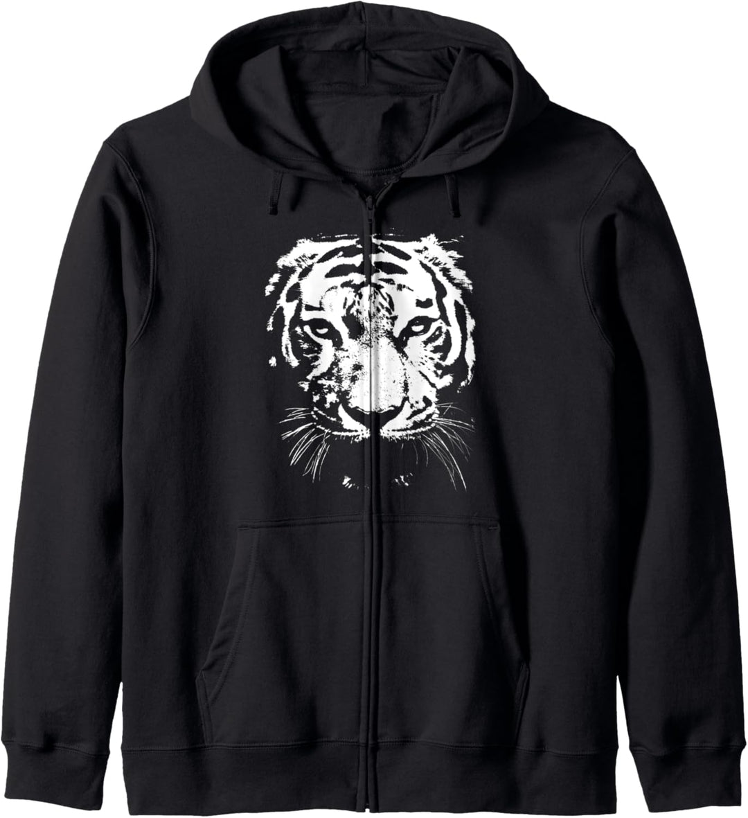 cooler Weisser Tiger Kapuzenjacke
