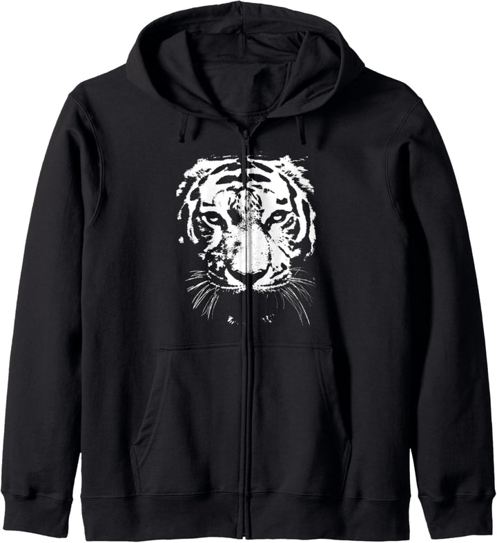 cooler Weisser Tiger Kapuzenjacke