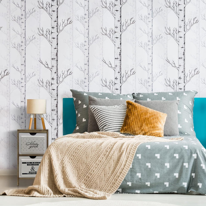 Rebecca Mobili Nachttisch Platzsparend, Kommode mit 3 Schubladen, Im Nordischen Stil, Holz, Hellbrau