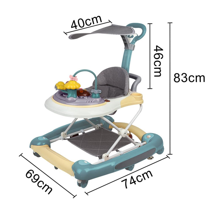 Lauflernhilfe für Babys, 4-in-1, Lauflernhilfe für Mädchen, Jungen, 6-18 Monate, Musikscheibe + hohe