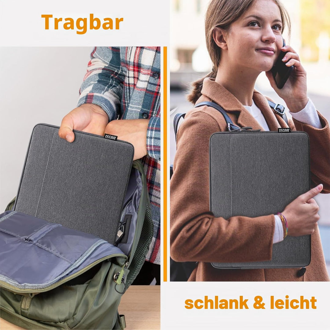 TECOOL 14 Zoll Laptoptasche Hülle für 14 Zoll Acer Asus Dell Lenovo Thinkpad Ideapad HP Notebook Chr