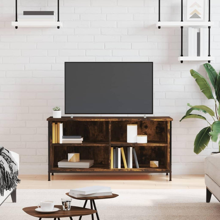 Tidyard TV Schrank mit 4 offene Fächer Lowboard TV Möbel Sideboard Fernsehtisch Fernsehschrank HiFi-