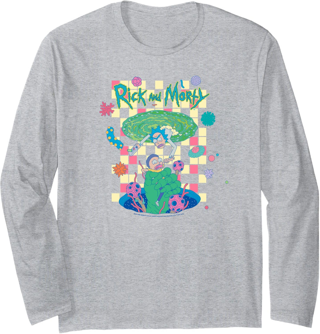 Rick and Morty Falling Portals Langarmshirt