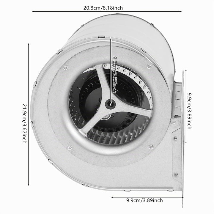 Radialventilator mit Doppelansaugung 150W AC 220V – Laufrad Ø146 mm, für Absaugung, Lüftung, Werksta
