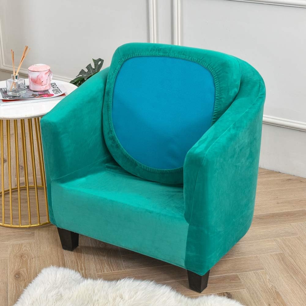 BEEK 4TZW Cover Stretch Velvet Protector 2 Pieces Armchair Throw Cocktail Plush Slipcovers Tullsta C