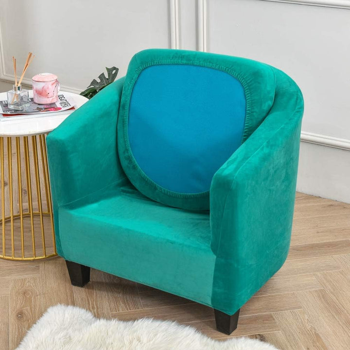 BEEK 4TZW Cover Stretch Velvet Protector 2 Pieces Armchair Throw Cocktail Plush Slipcovers Tullsta C