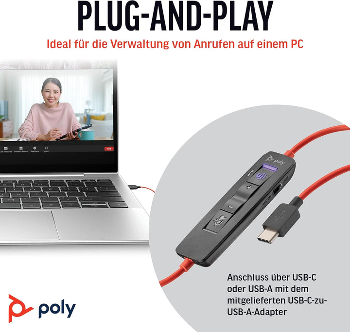 Poly Headset Blackwire C8225 Teams USB-A/C etail