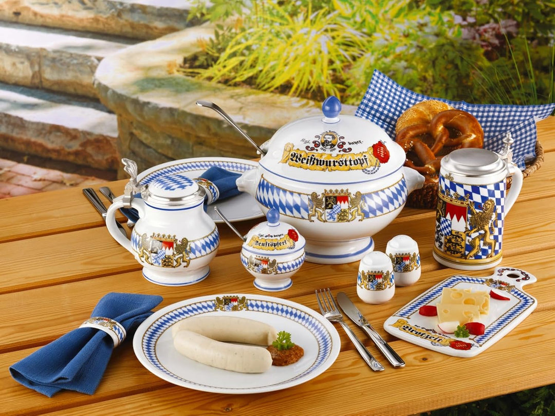 Seltmann Weiden Compact Bayern Weisswurst-Set 8-tlg. Porzellan mehrfarbig