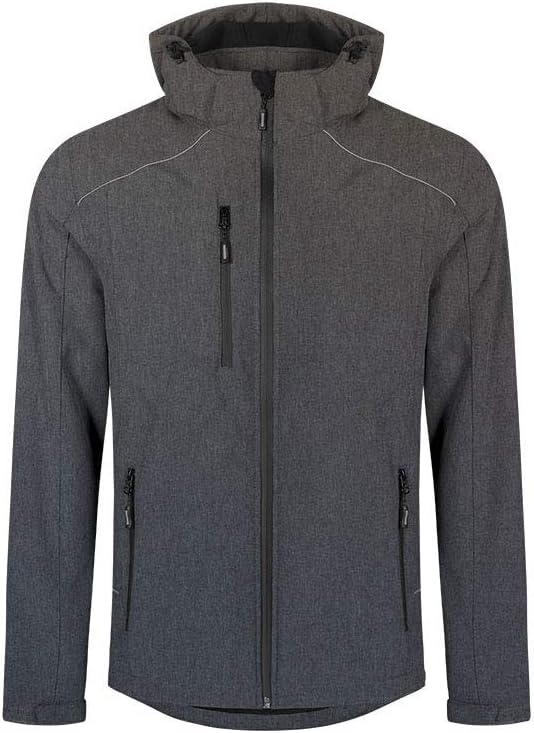 Softshell Jacke Plus Size Herren, Grau-Melange, XXXL