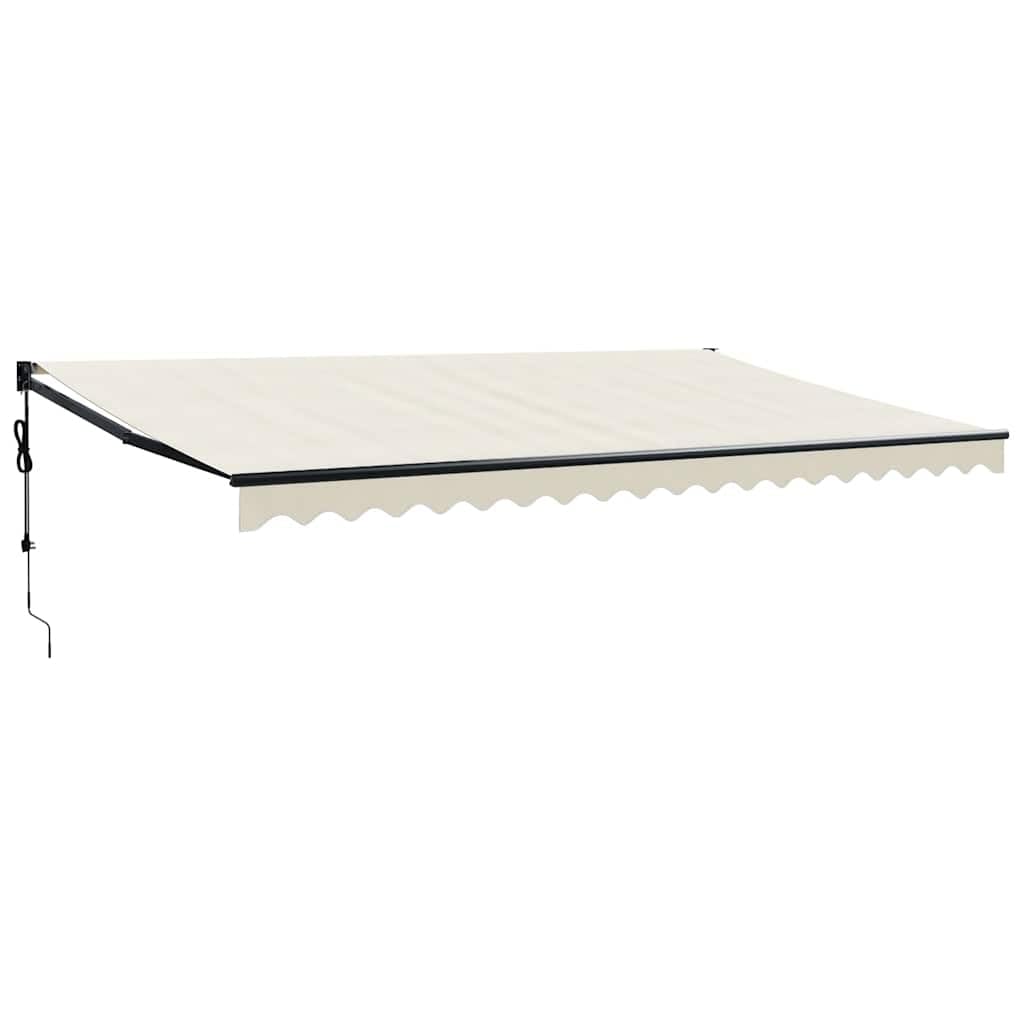 vidaXL Elektrische Markise mit Kurbel Creme 5x3 m Creme 5 x 3 m, Creme 5 x 3 m