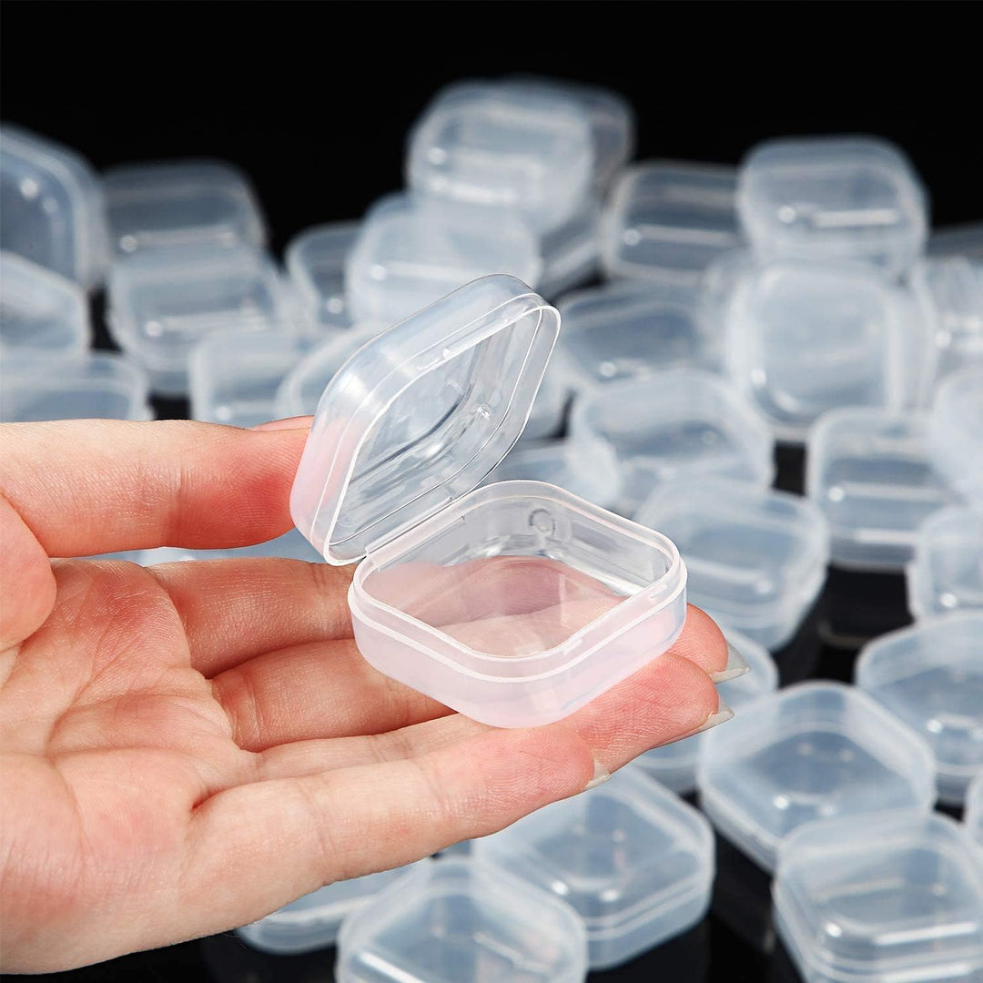 36 Stücke Rechteck durchsichtige Kunststoffbehälter Transparente Perlen Box Schmuck Aufbewahrungsbox