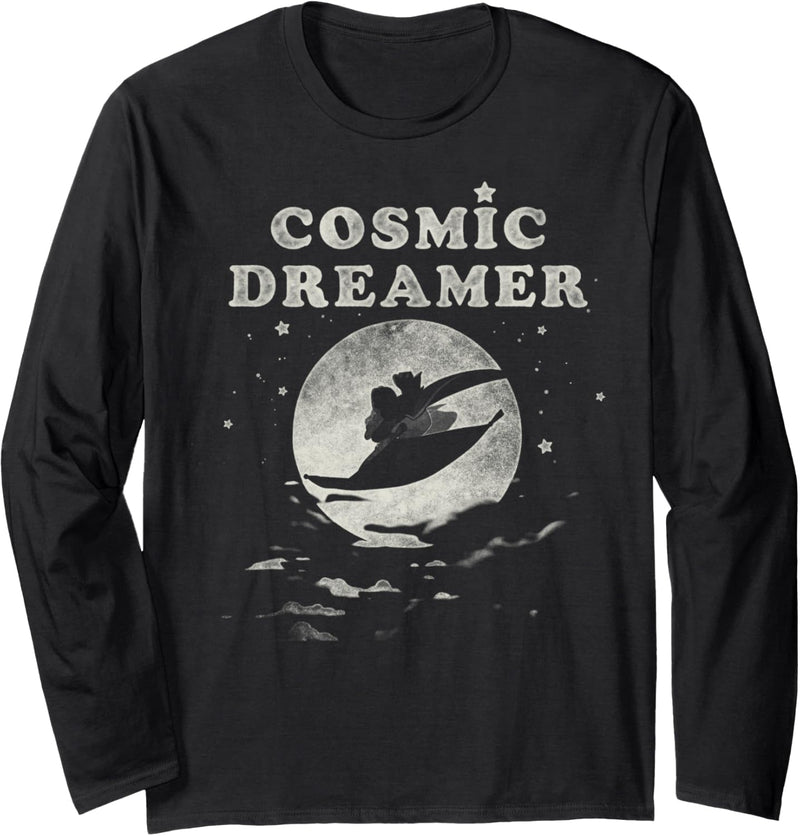 Disney Aladdin And Jasmine Cosmic Dreamer Text Silhouette Langarmshirt