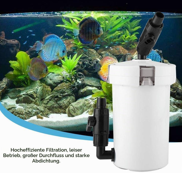 Fdit Externer Kanisterfilter des Aquarium Aquariums mit Pumpentisch Stummschaltfilter Eimer HW 602 H